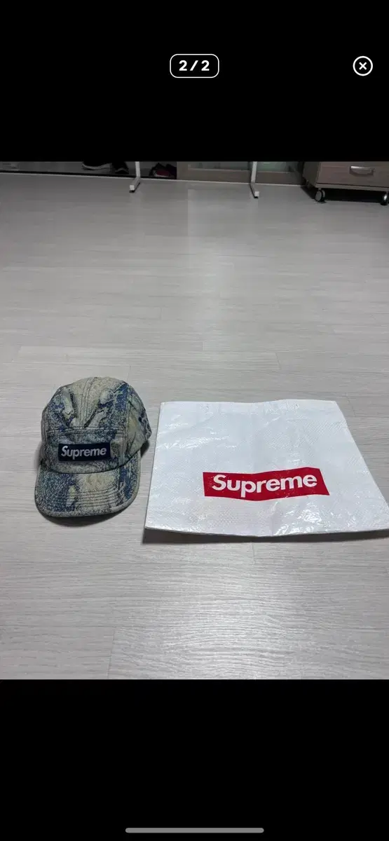 Supreme denim camp cap